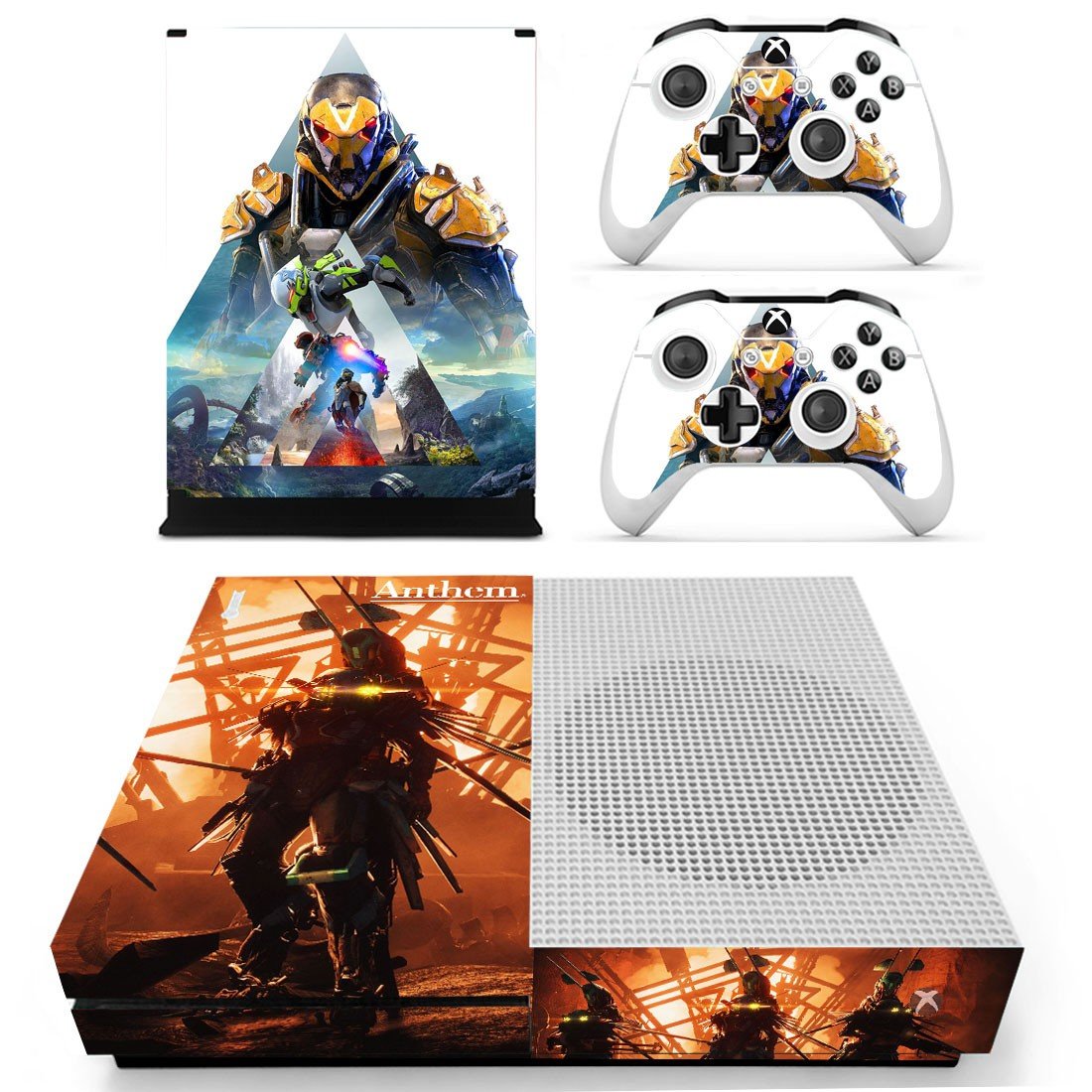 Anthem decal skin sticker for Xbox One S console and controllers