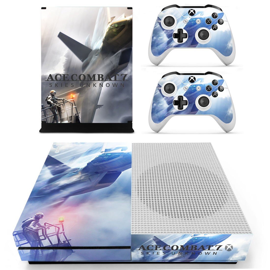 ACE Combat 7 decal skin sticker for Xbox One S console and controllers