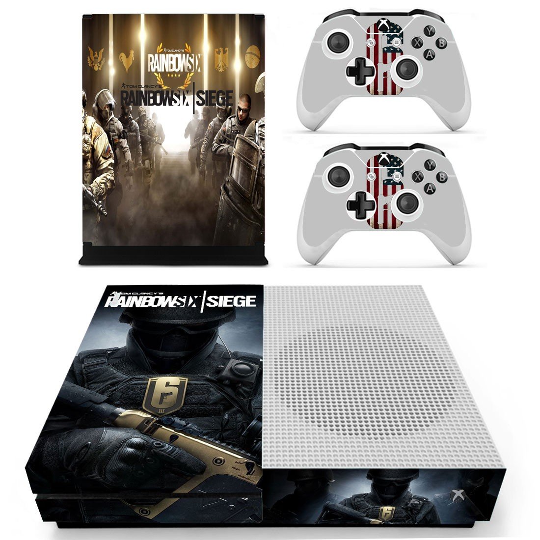 Rainbow Six Siege decal skin sticker for Xbox One S console and controllers