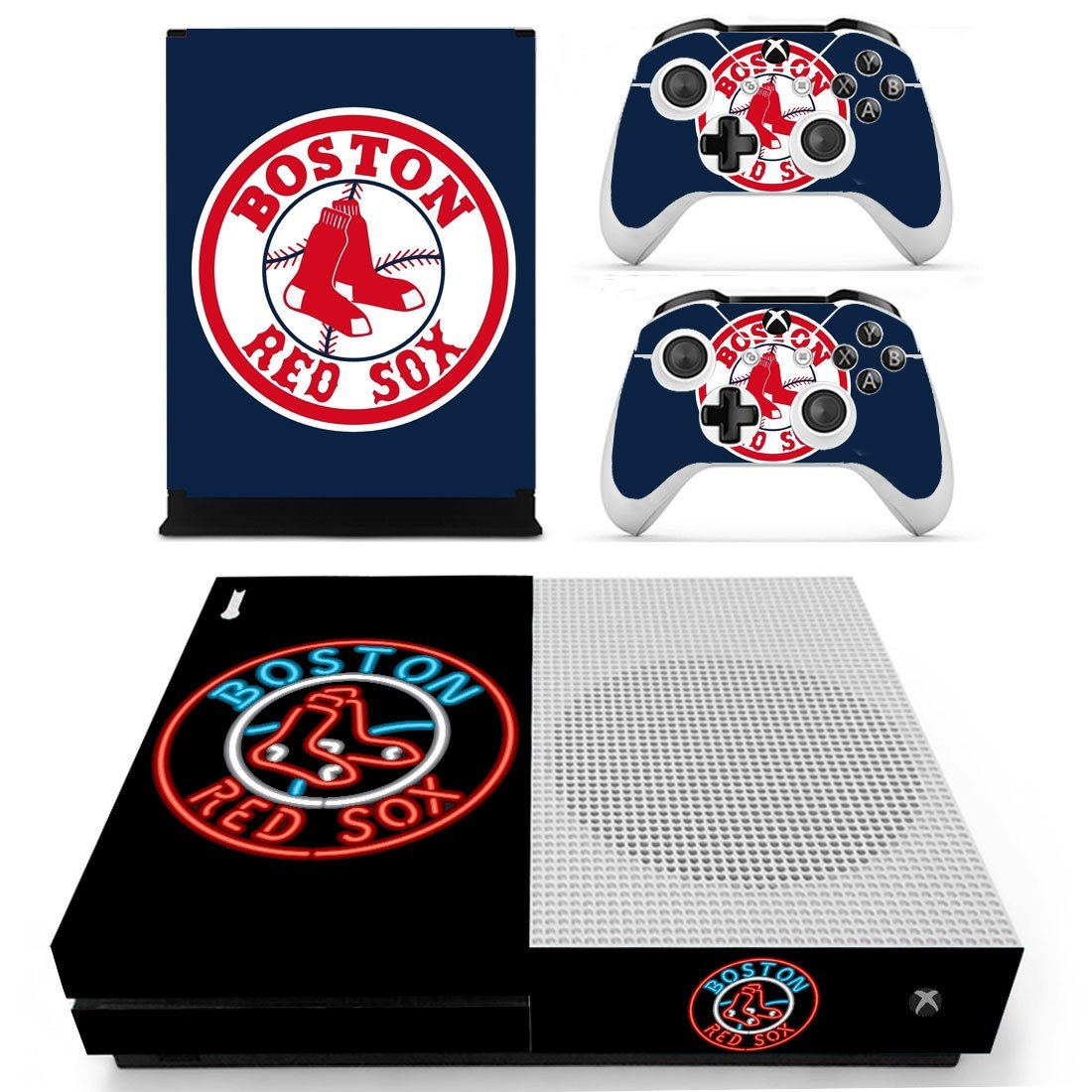 Boston Red Sox decal skin sticker for Xbox One S console and controllers