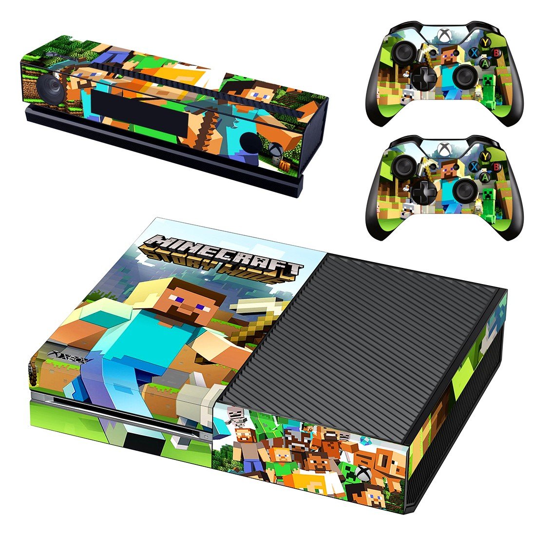 Minecraft decal skin sticker for Xbox One console and controllers