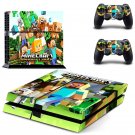 Minecraft decal skin sticker for PS4 console and controllers
