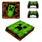 Minecraft decal skin sticker for PS4 Slim console and controllers