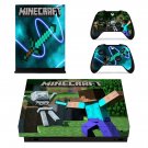 Minecraft decal skin sticker for Xbox One X console and controllers