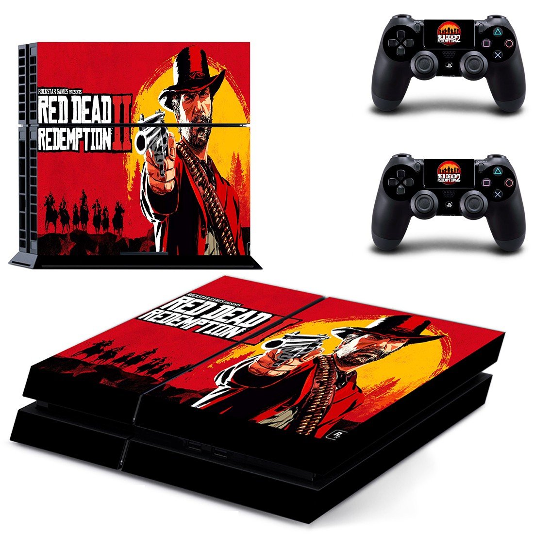 Reddead Redemption 2 decal skin sticker for PS4 console and controllers