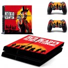 Reddead Redemption 2 decal skin sticker for PS4 console and controllers