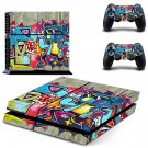 TV Head Graffiti decal skin sticker for PS4 console and controllers