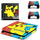 Pokemon Pikachu decal skin sticker for PS4 console and controllers