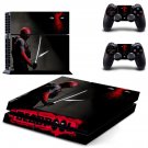 Deadpool decal skin sticker for PS4 console and controllers