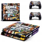 Greand Theft Auto 5 decal skin sticker for PS4 console and controllers