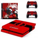 Deadpool decal skin sticker for PS4 console and controllers