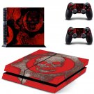 Gears of War 3 decal skin sticker for PS4 console and controllers