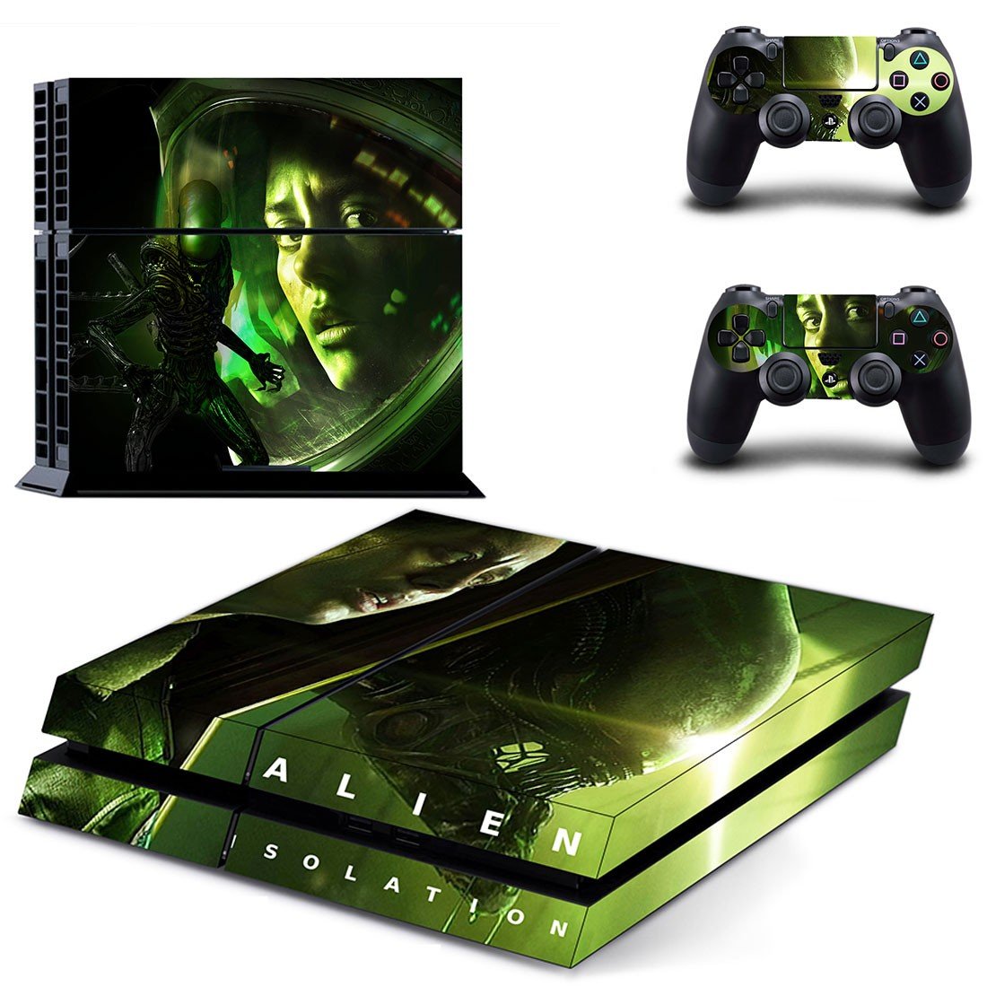 Alien Solation decal skin sticker for PS4 console and controllers