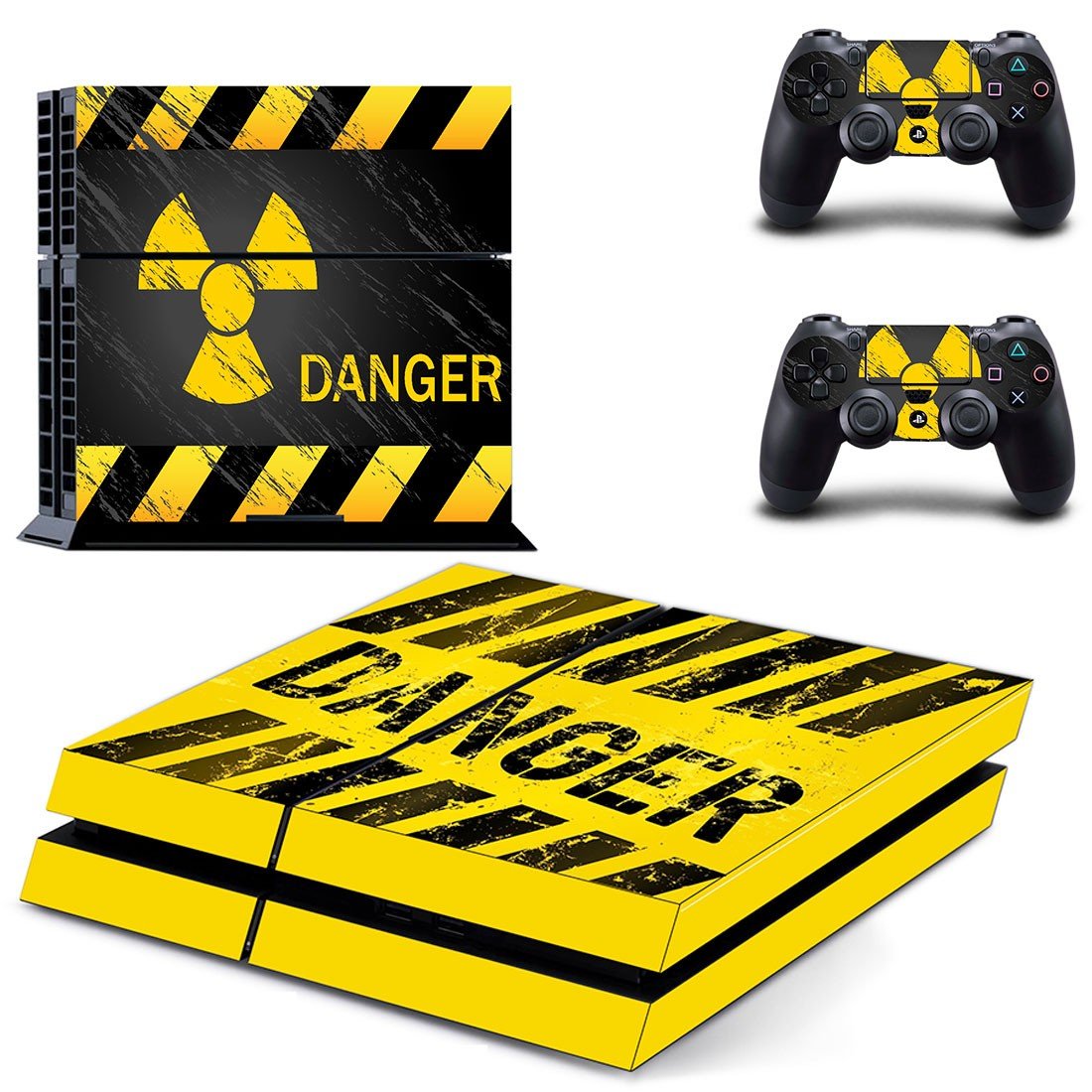 Radioactive Danger decal skin sticker for PS4 console and controllers