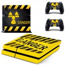 Radioactive Danger decal skin sticker for PS4 console and controllers