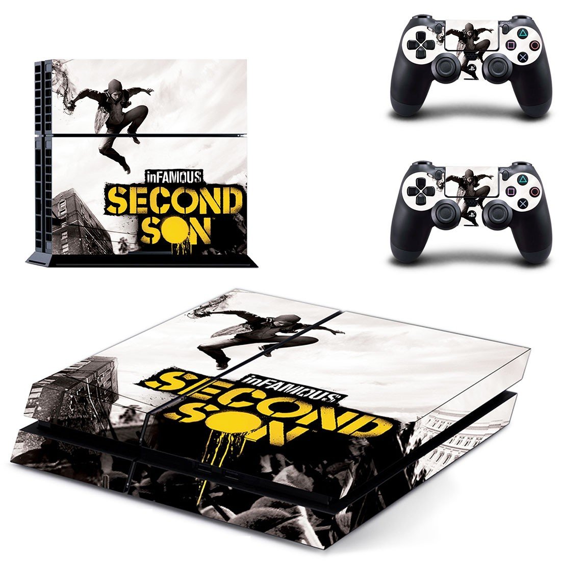Infamous Second Son decal skin sticker for PS4 console and controllers