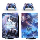 MHW Iceborne decal skin for PS5 digital Console with 2 Controllers