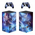 MHW Iceborne decal skin sticker for Xbox Series X console with controllers