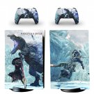 Monster Hunter World iceborne decal skin for PS5 digital Console with 2 Controllers
