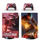 Spiderman decal skin for PS5 digital Console with 2 Controllers