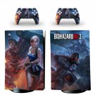 Biohazard RE 3 decal skin for PS5 digital Console with 2 Controllers