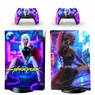 Cyberpunk 2077 decal skin for PS5 digital Console with 2 Controllers