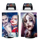Harley Quinn Joker decal skin for PS5 digital Console with 2 Controllers