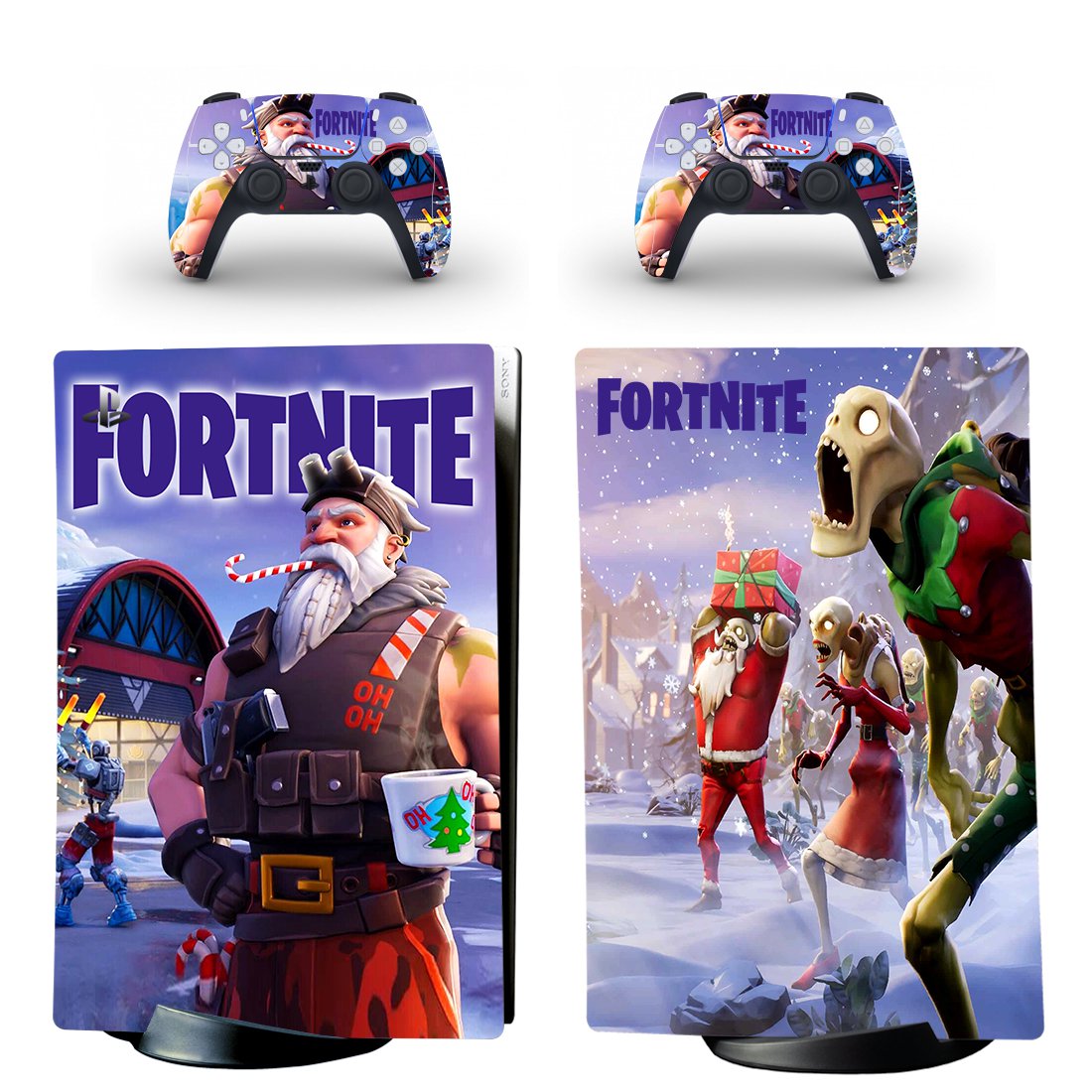 Fortnite decal skin for PS5 digital Console with 2 Controllers