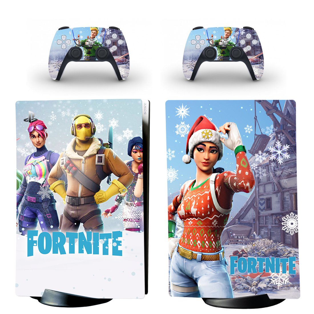 Fortnite decal skin for PS5 digital Console with 2 Controllers