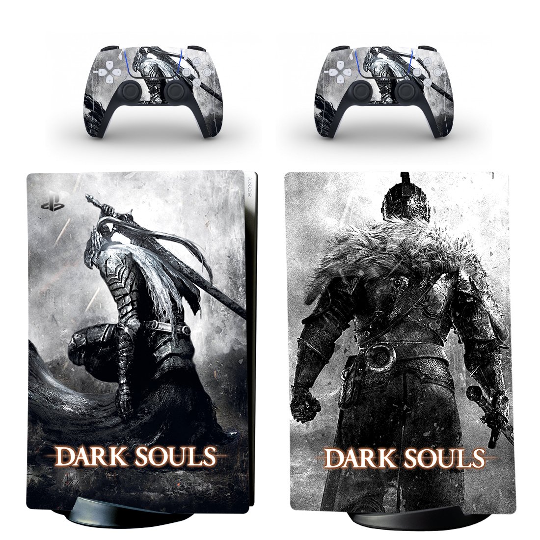 Dark Souls decal skin for PS5 digital Console with 2 Controllers
