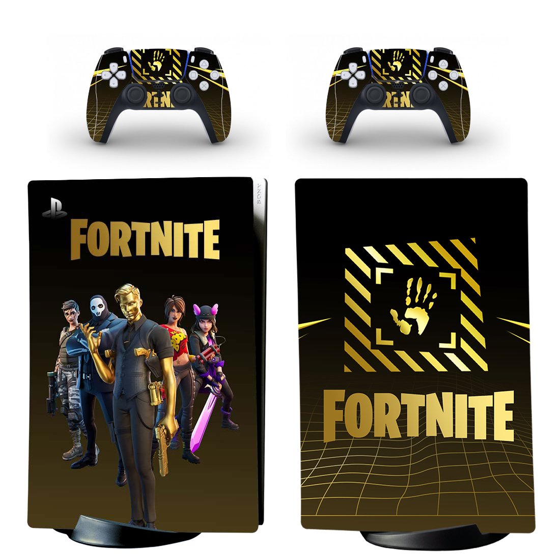 Fortnite decal skin for PS5 digital Console with 2 Controllers