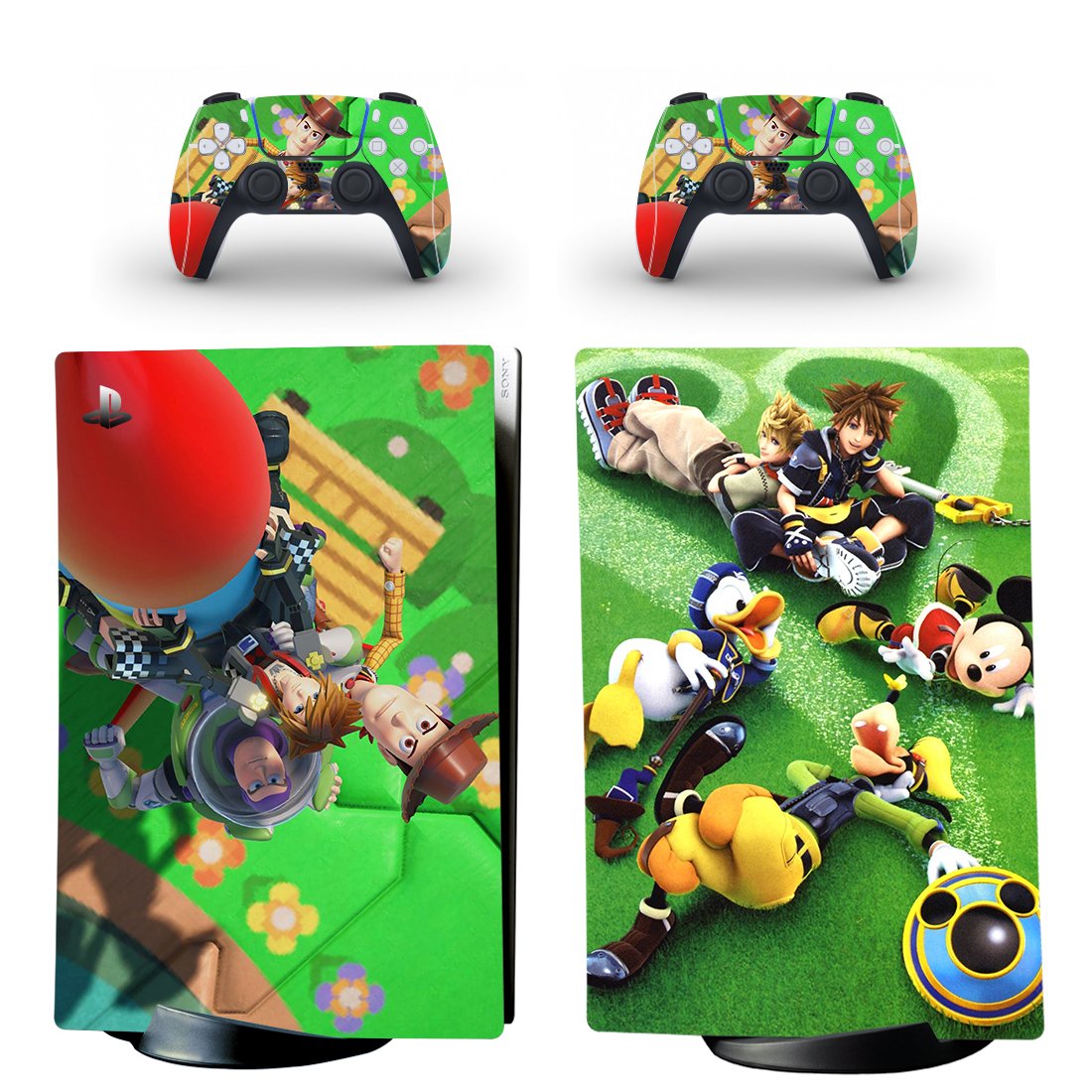 King's Heart decal skin for PS5 digital Console with 2 Controllers
