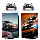 Car Racing decal skin for PS5 digital Console with 2 Controllers