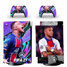 FIFA 21 decal skin for PS5 digital Console with 2 Controllers