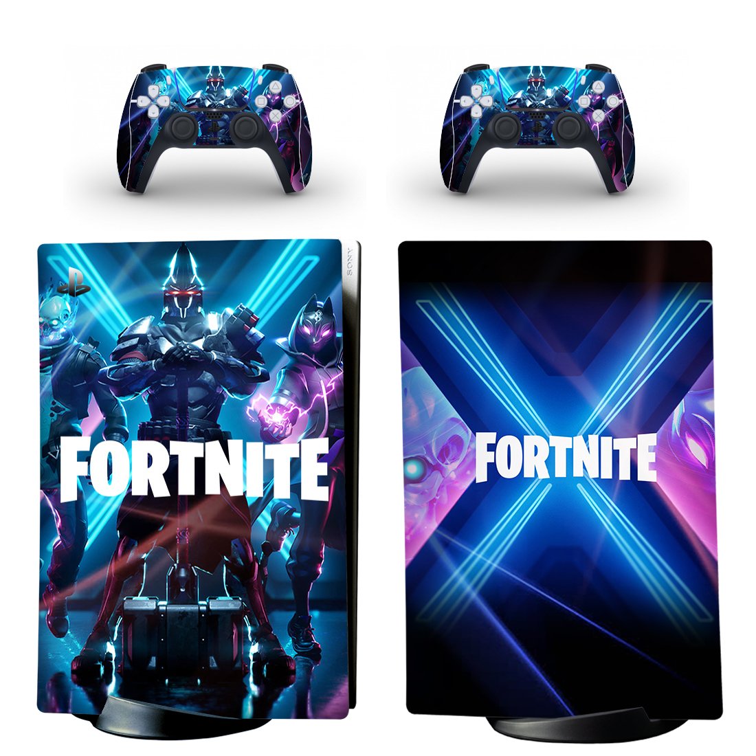 Fortnite decal skin for PS5 digital Console with 2 Controllers