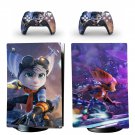 Ratchet and Clank decal skin for PS5 digital Console with 2 Controllers