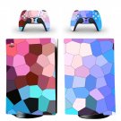 Geometric Texture decal skin for PS5 digital Console with 2 Controllers