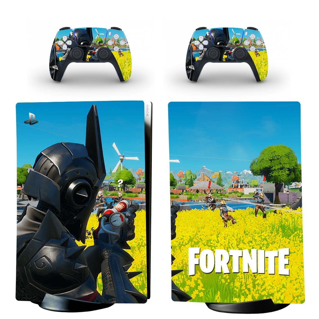 Fortnite decal skin for PS5 digital Console with 2 Controllers