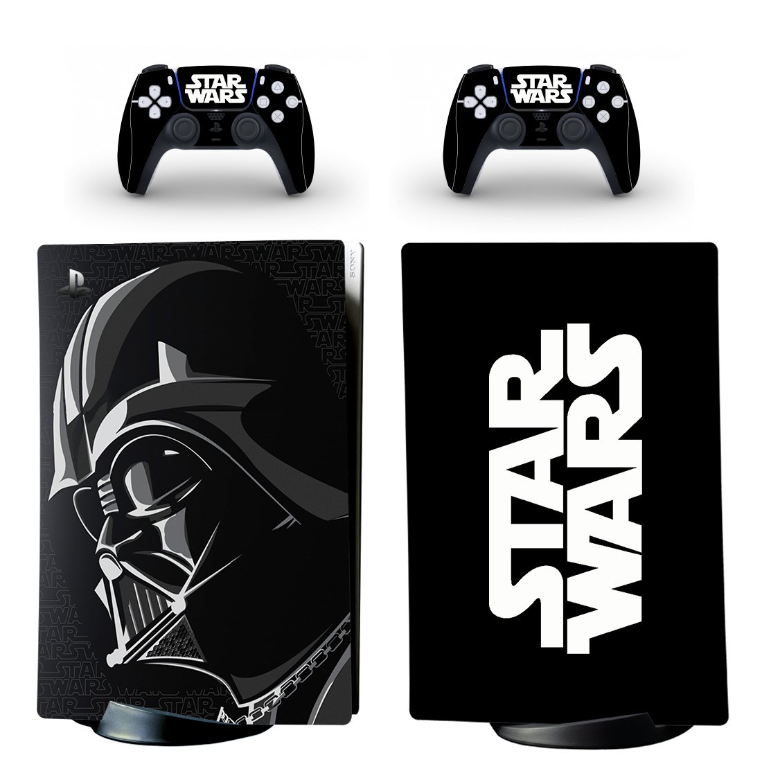 Star War Darth Vader decal skin for PS5 digital Console with 2 Controllers
