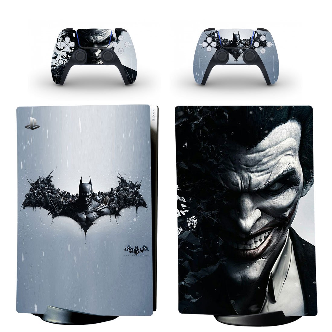 Batman Joker decal skin for PS5 digital Console with 2 Controllers