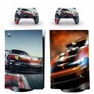 Car Racing decal skin for PS5 digital Console with 2 Controllers