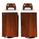 Wood Board decal skin for PS5 digital Console with 2 Controllers