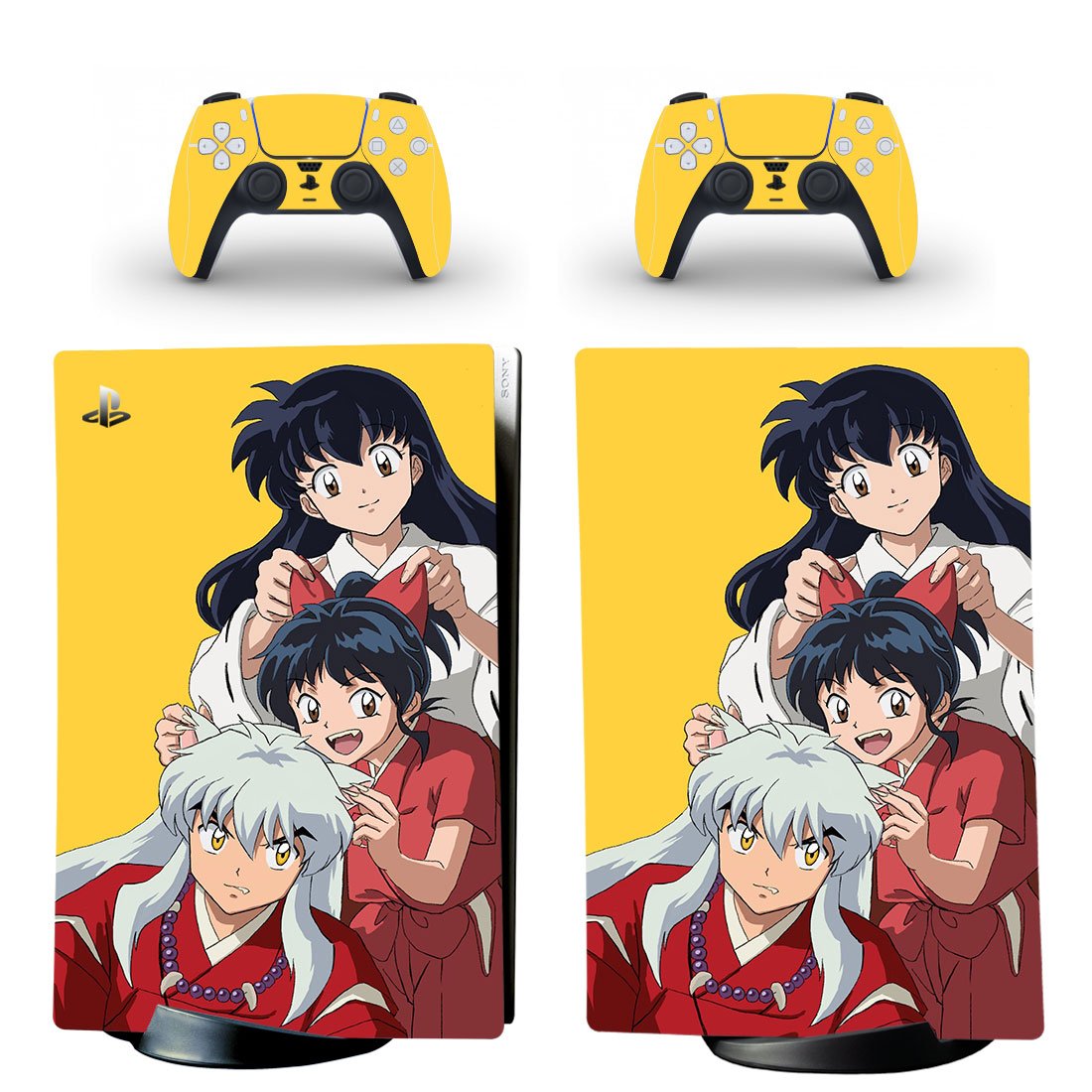 Inuyasha decal skin for PS5 digital Console with 2 Controllers