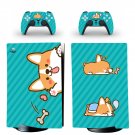 Cute Corgi decal skin for PS5 digital Console with 2 Controllers
