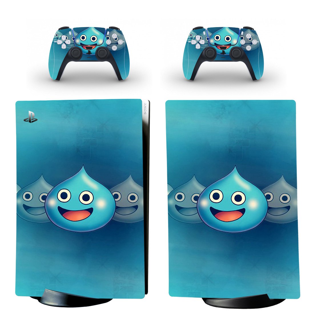 Dragon Quest decal skin for PS5 digital Console with 2 Controllers
