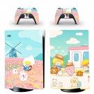 Anime Rabbit decal skin for PS5 digital Console with 2 Controllers
