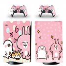 Anime Rabbit decal skin for PS5 digital Console with 2 Controllers