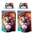 Lion decal skin for PS5 digital Console with 2 Controllers
