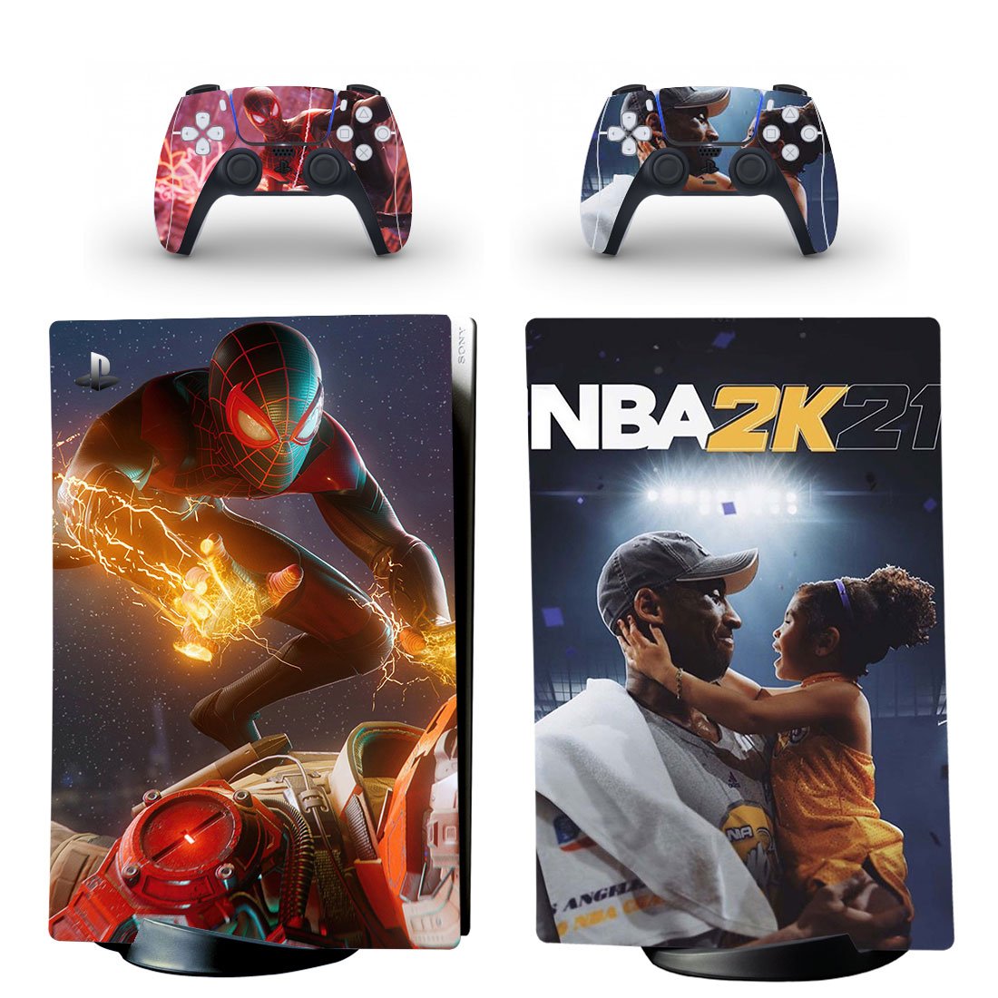 NBA2K21 decal skin for PS5 digital Console with 2 Controllers