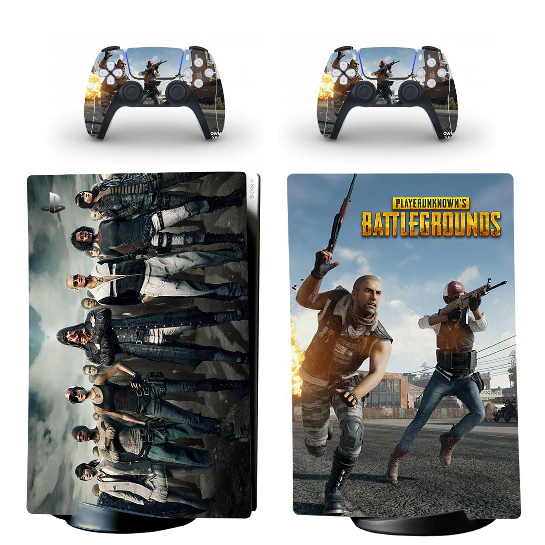 PUBG Battle Royale decal skin for PS5 digital Console with 2 Controllers